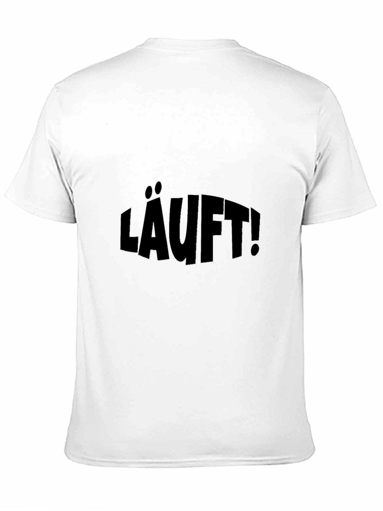 LÄUFT! Black Graphic T-Shirt - Funny German Slogan