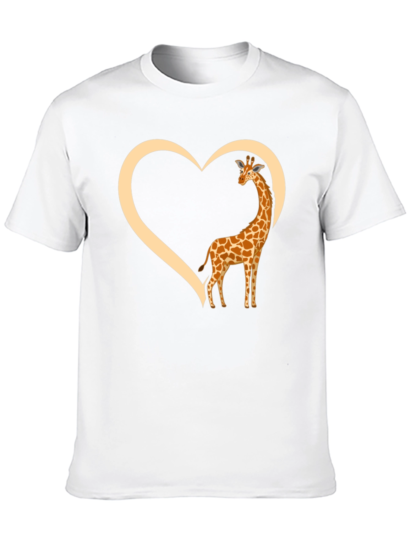 Giraffe Heart Graphic Tee - Mens Black T-Shirt