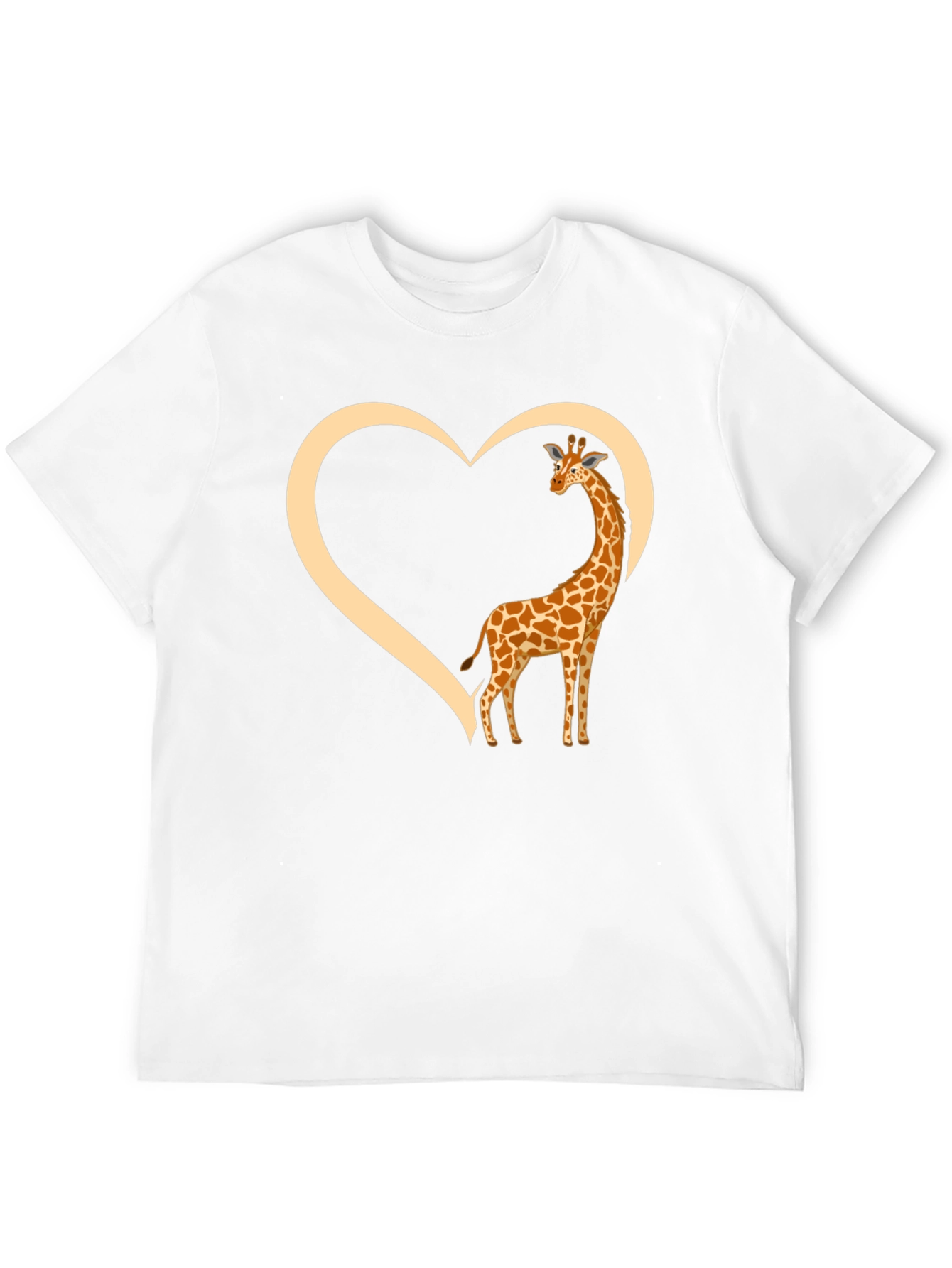 Giraffe Heart Graphic Tee - Mens Black T-Shirt
