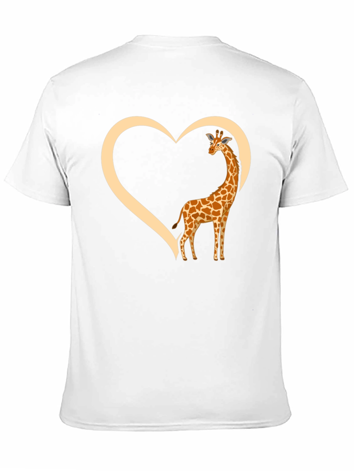 Giraffe Heart Graphic Tee - Mens Black T-Shirt