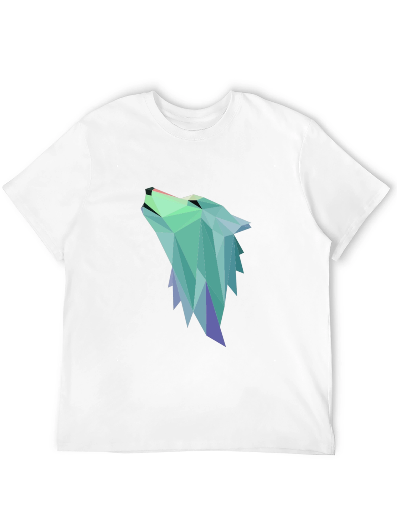 Geometric Wolf Graphic Tee - Modern Style
