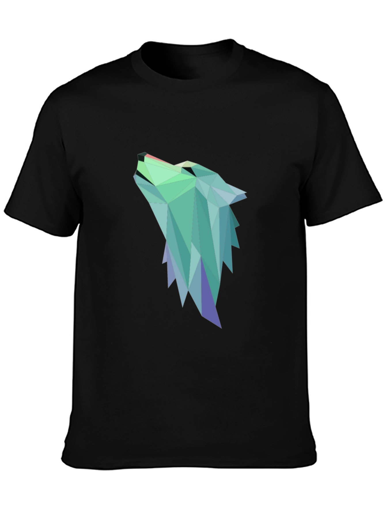Geometric Wolf Graphic Tee - Modern Style