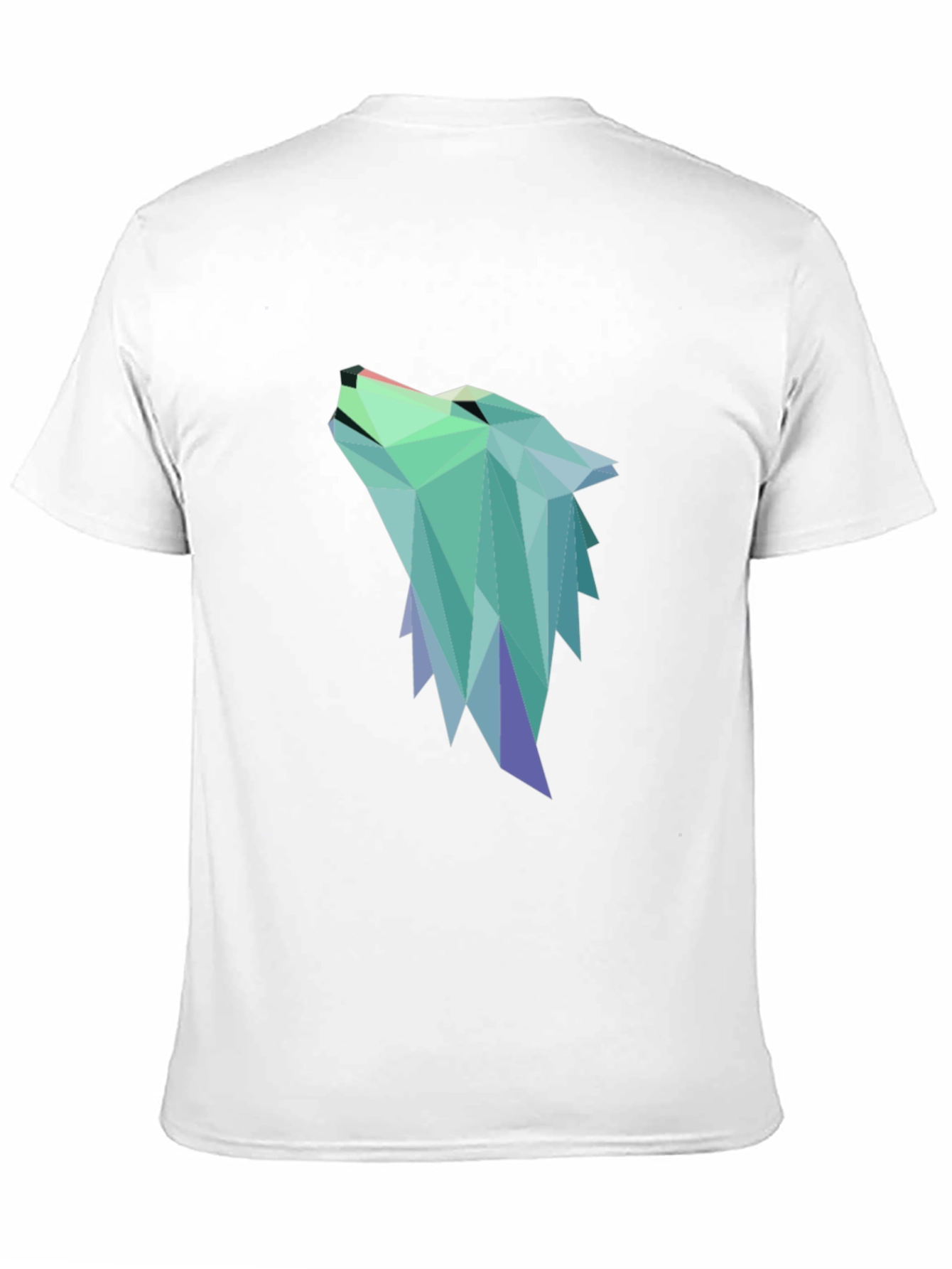 Geometric Wolf Graphic Tee - Modern Style