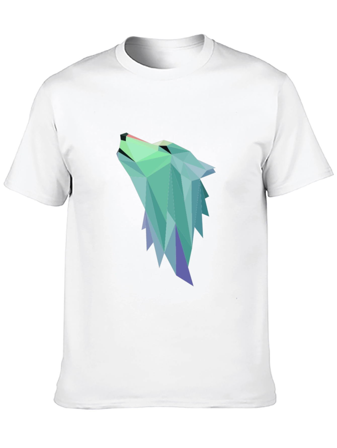 Geometric Wolf Graphic Tee - Modern Style