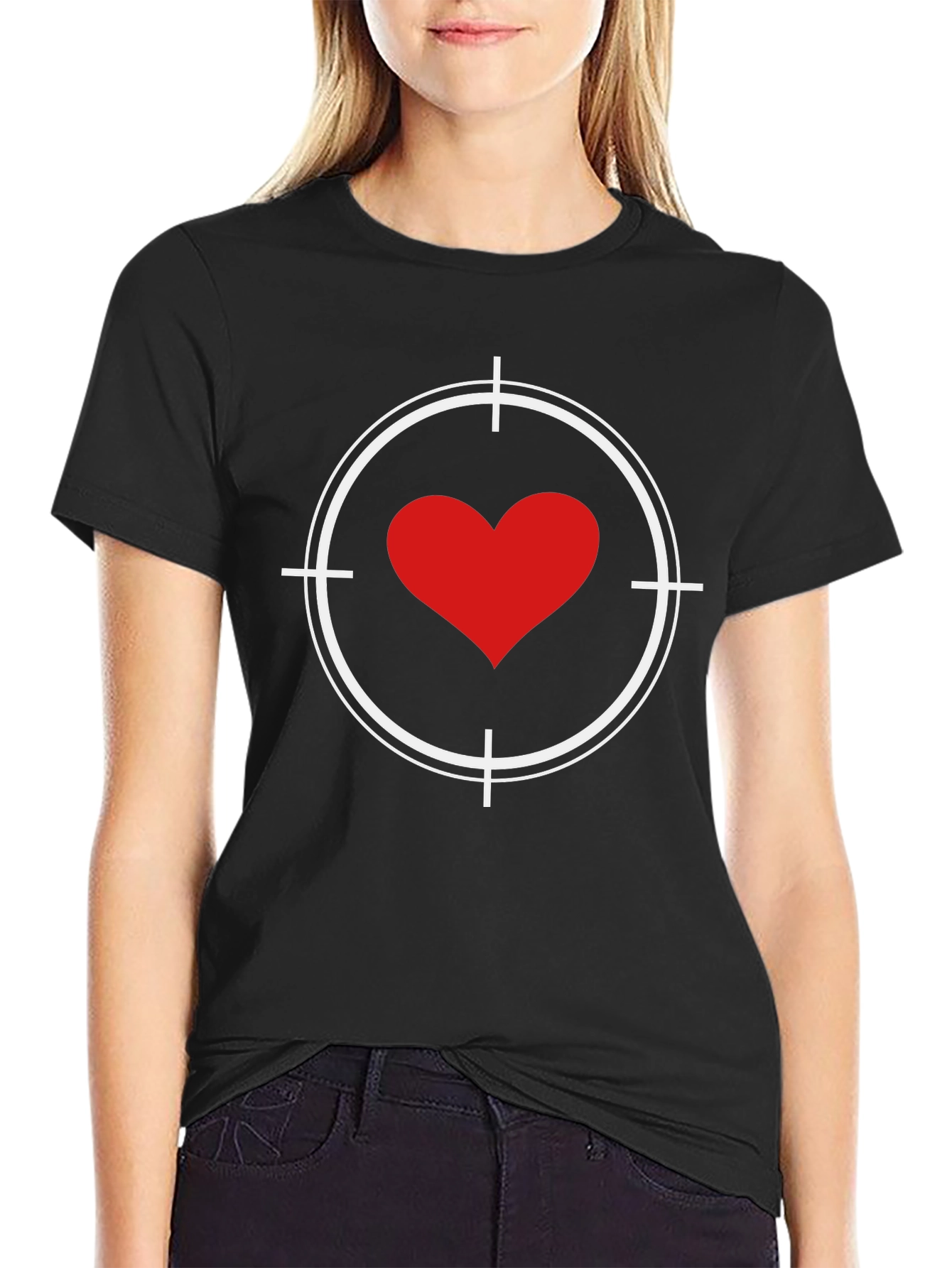 Heart Target Graphic Tee - Love is the Aim!