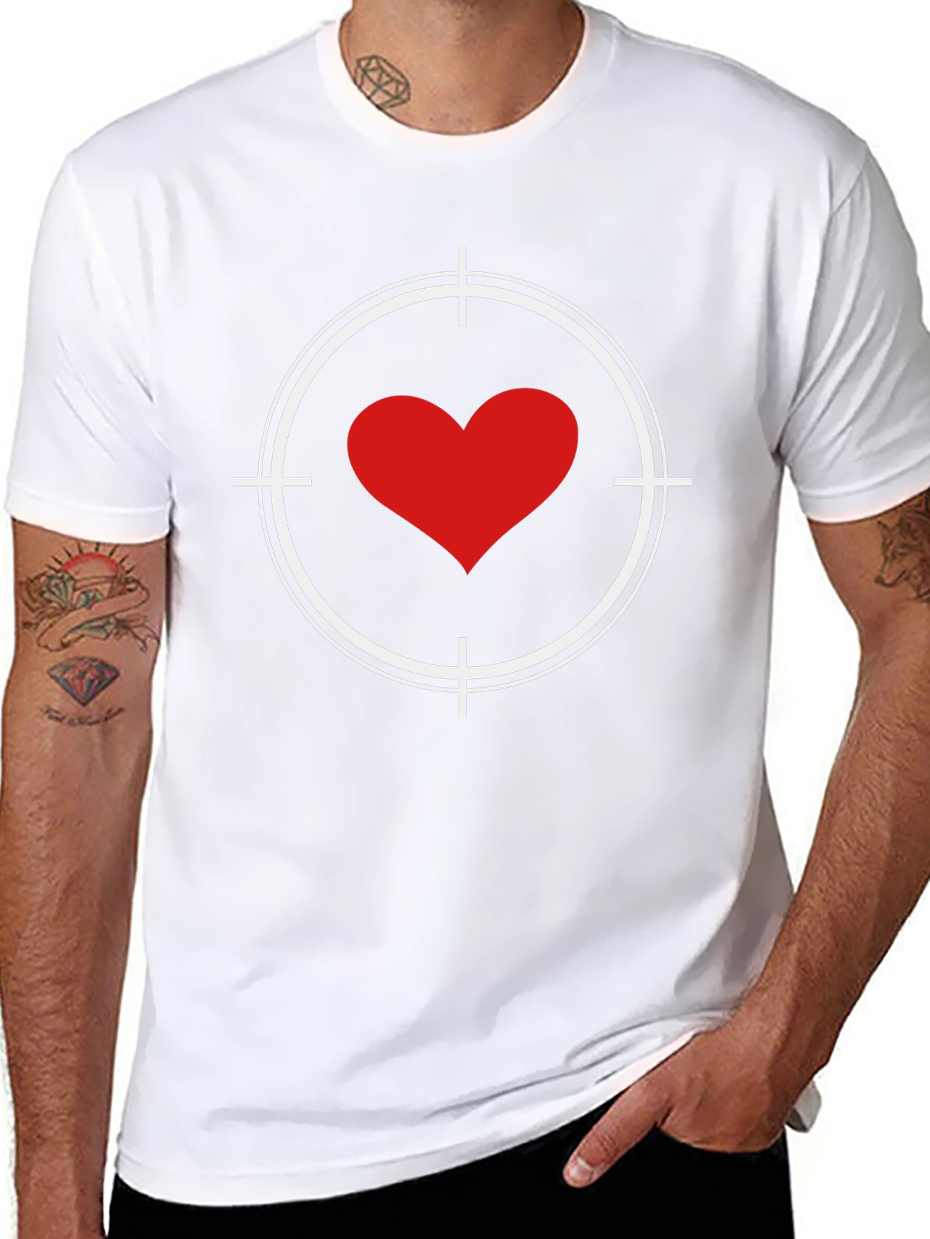 Heart Target Graphic Tee - Love is the Aim!