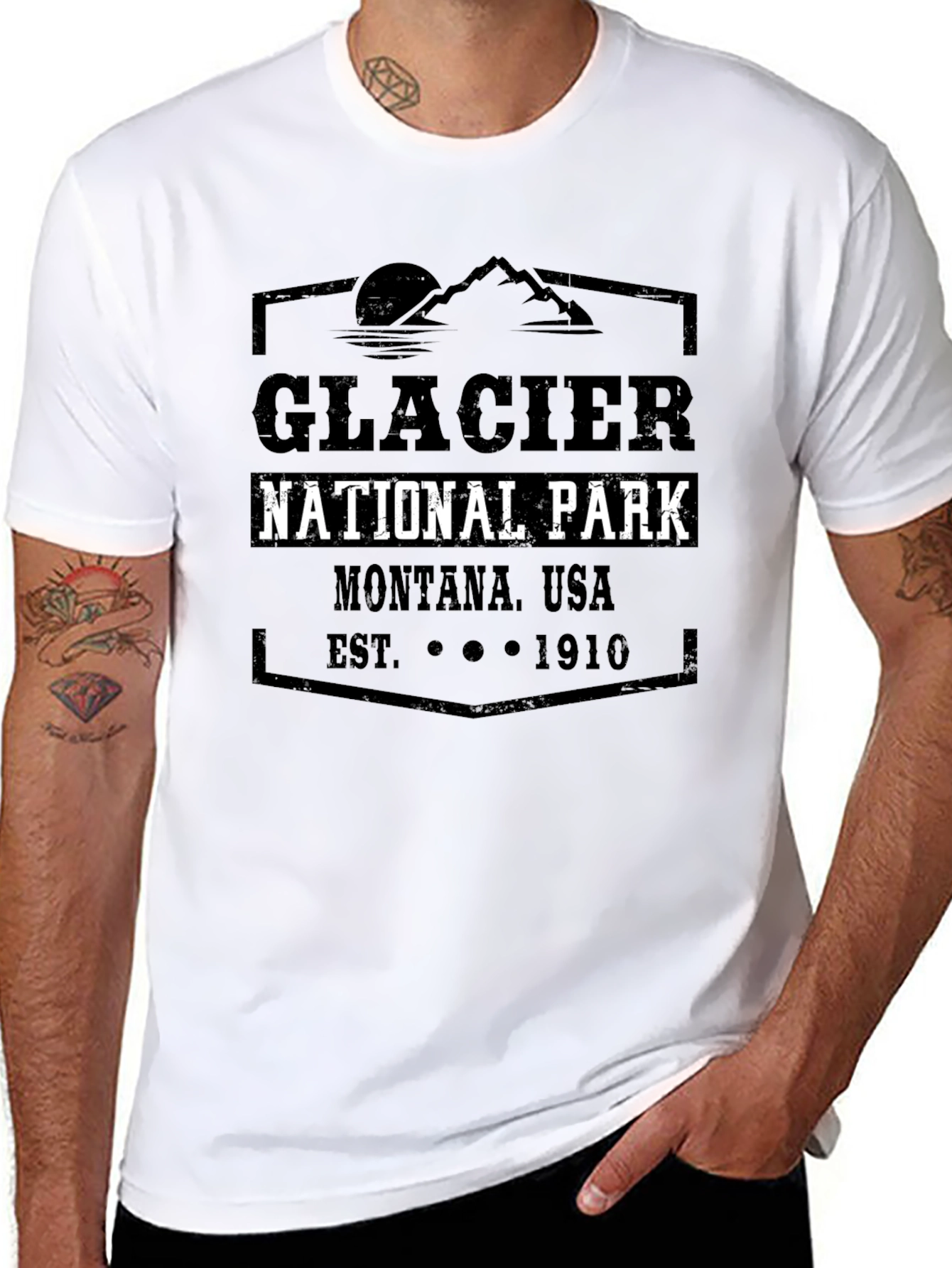 Glacier National Park Montana Tee - Est. 1910