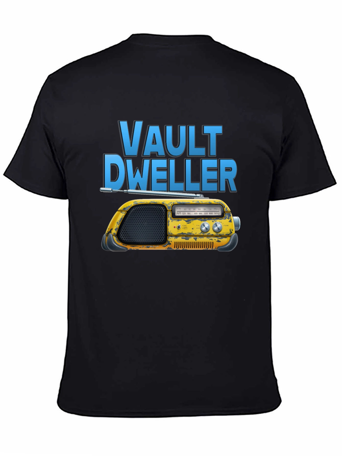 Vault Dweller Radio T-Shirt - Black Cotton Tee