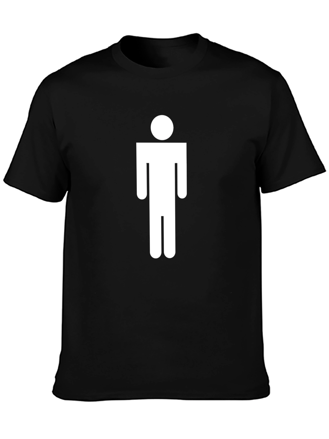 Minimalist Man Symbol Black Tee - Unisex