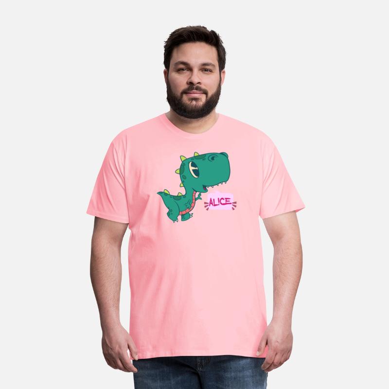 ALICE - Lovely girl name with cute dinosaur