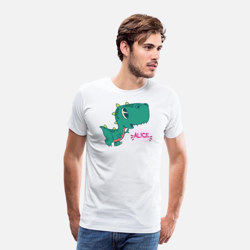 ALICE - Lovely girl name with cute dinosaur