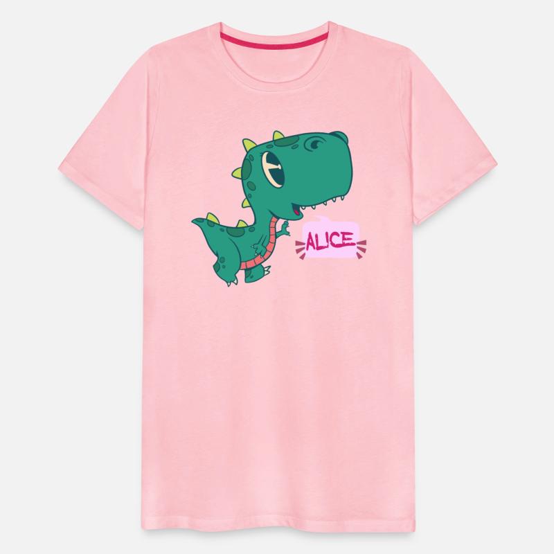 ALICE - Lovely girl name with cute dinosaur