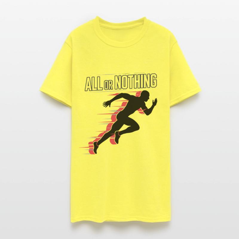 All Or Nothing Motivational Runner Graphic for
