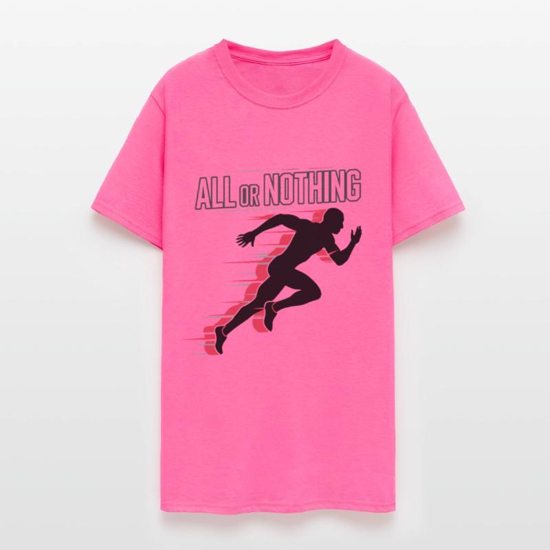 All Or Nothing Motivational Runner Graphic for