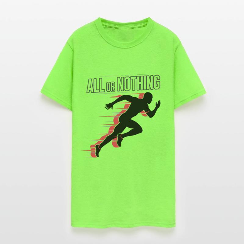All Or Nothing Motivational Runner Graphic for