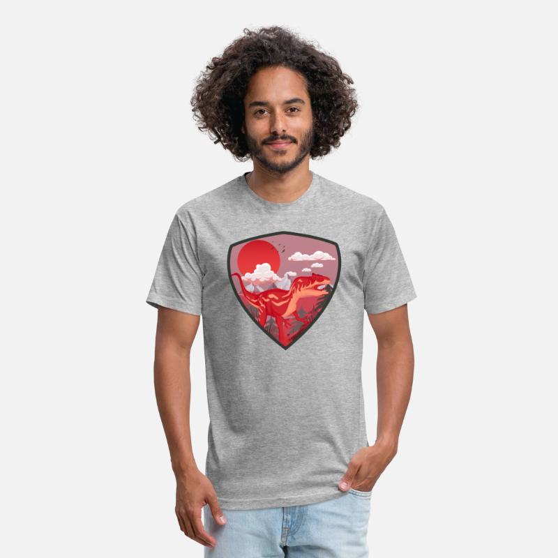 allosaurus dinosaur in mountains