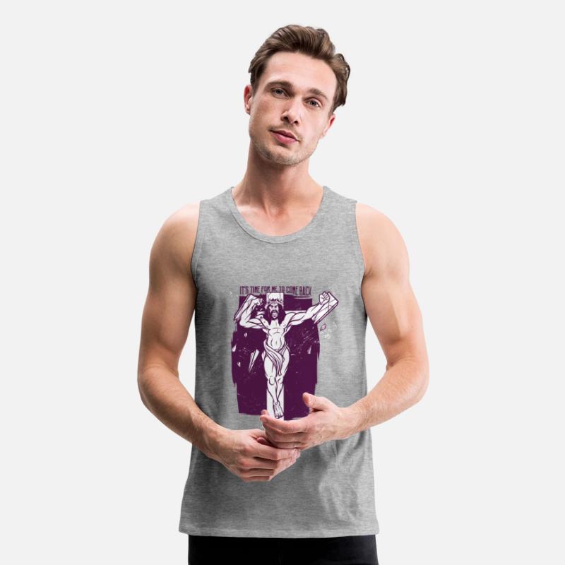 Angry Jesus coming of cross strong jesus