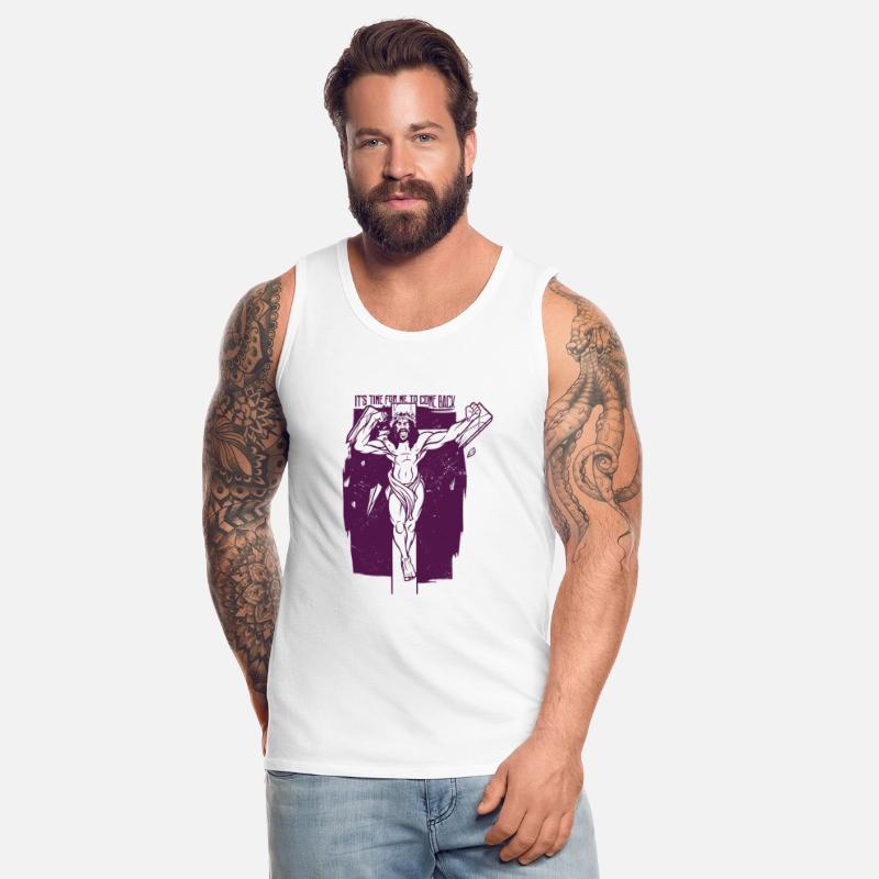 Angry Jesus coming of cross strong jesus