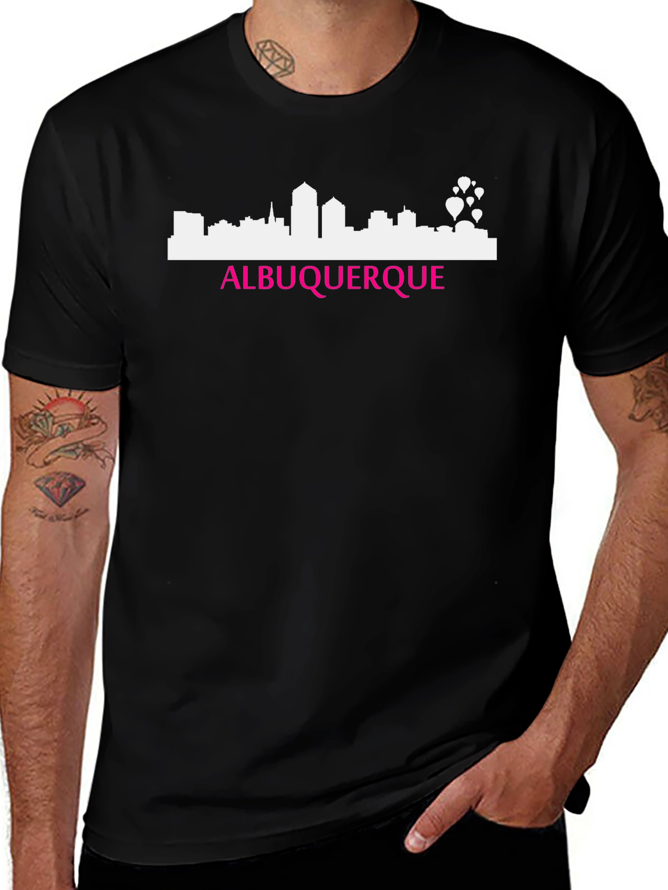 Albuquerque Skyline Graphic Tee - Unisex Cotton T-Shirt