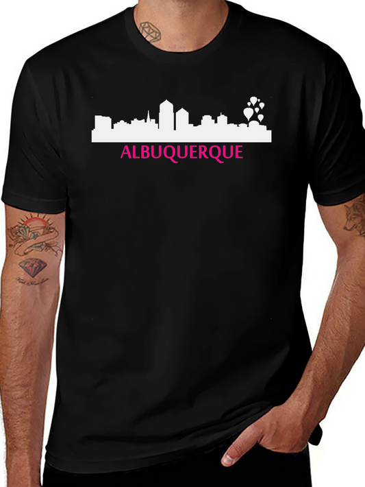 Albuquerque Skyline Graphic Tee - Unisex Cotton T-Shirt