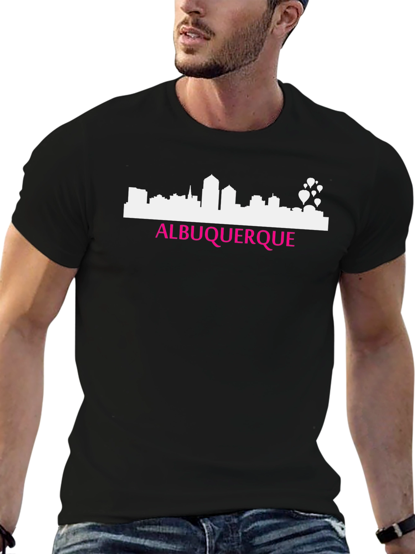 Albuquerque Skyline Graphic Tee - Unisex Cotton T-Shirt