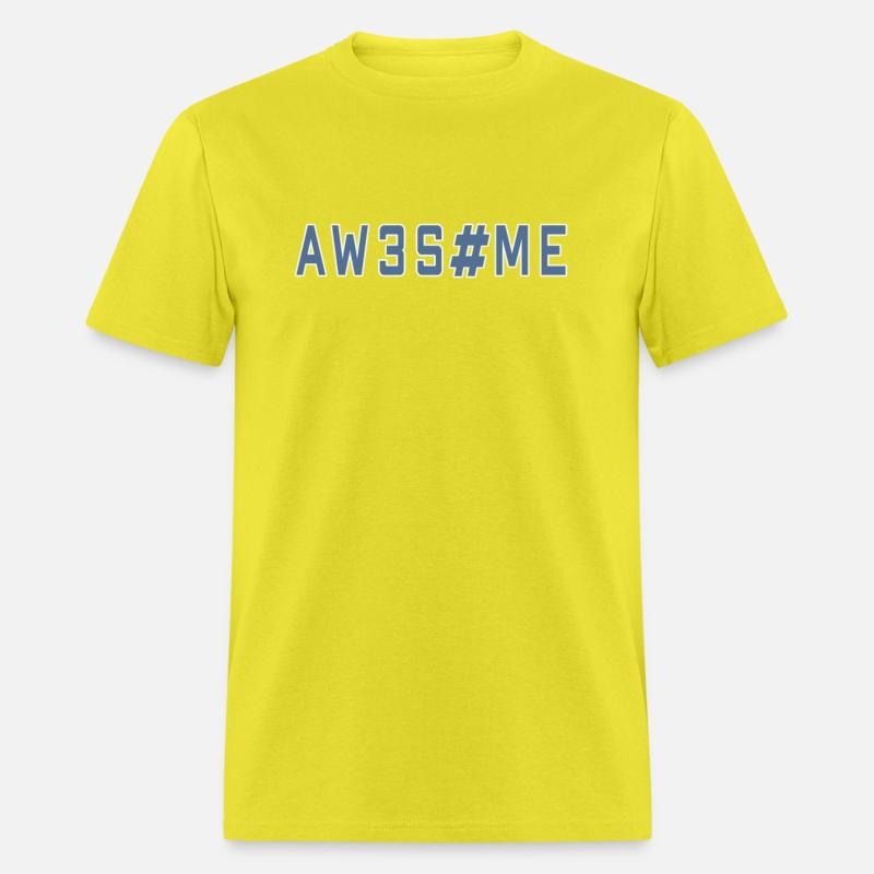 AWESOME text as Leetspeak saying slogan