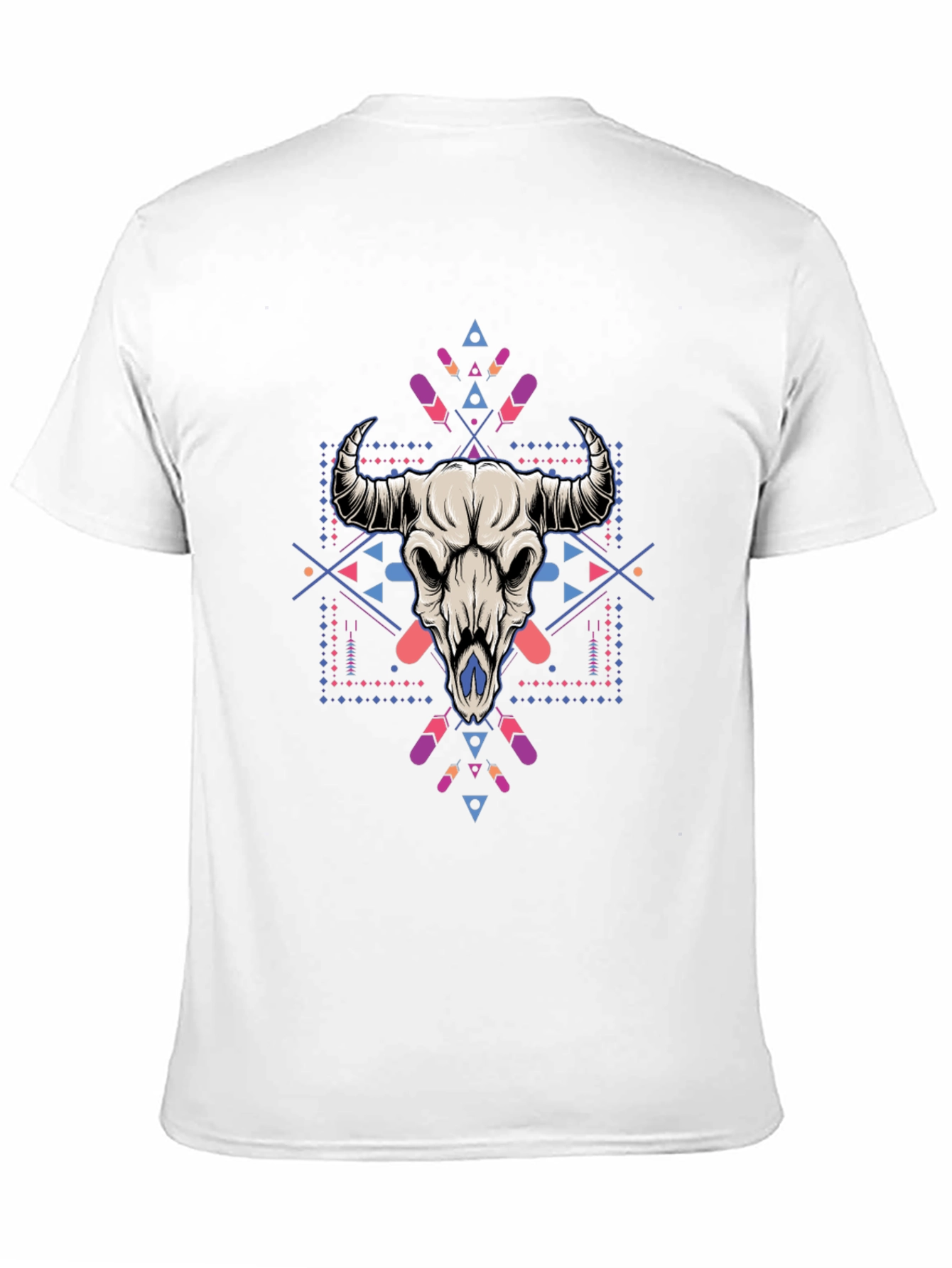 Bull Skull Graphic Tee - Stylish Mens Black T-Shirt