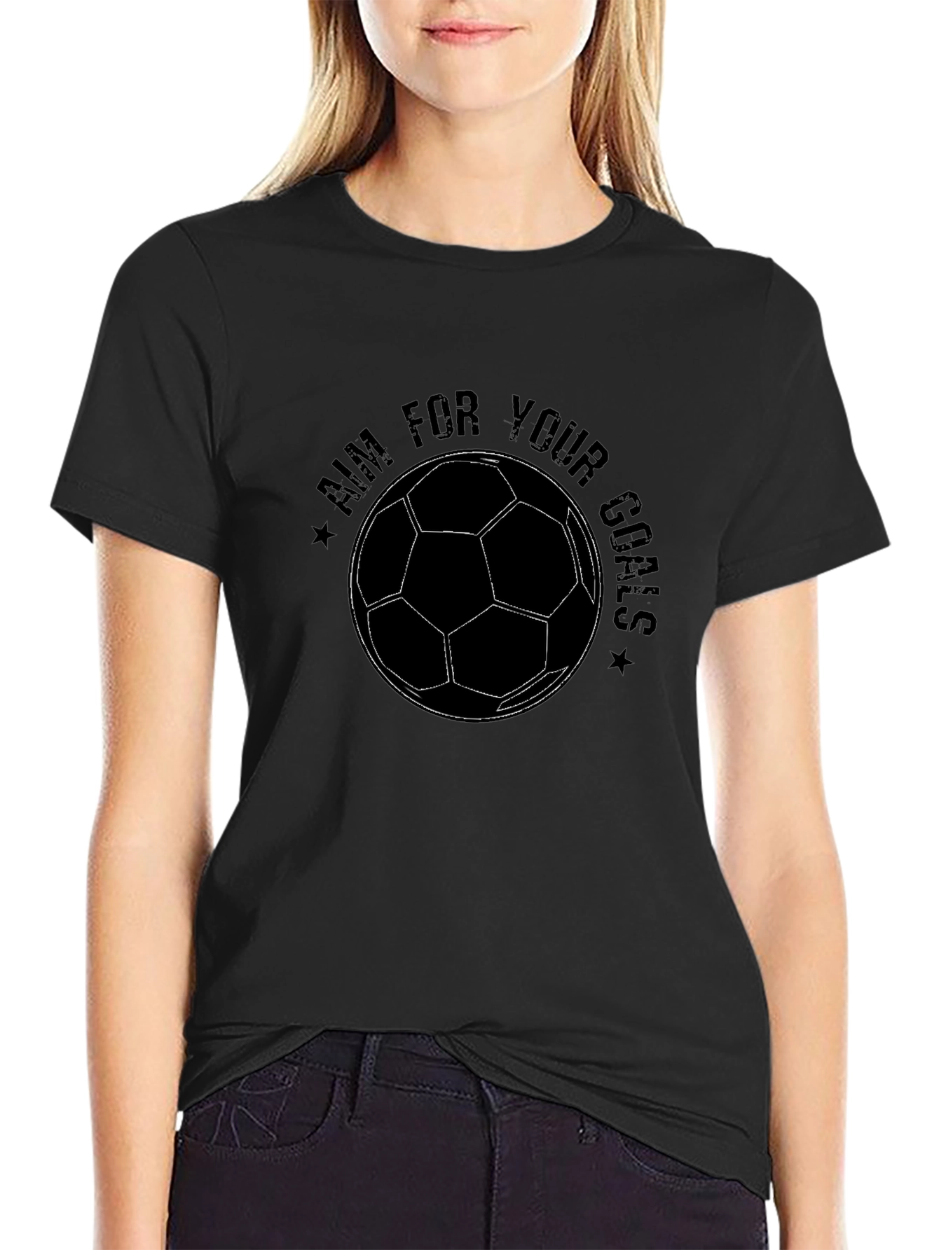 Aim For Your Goals Soccer T-Shirt