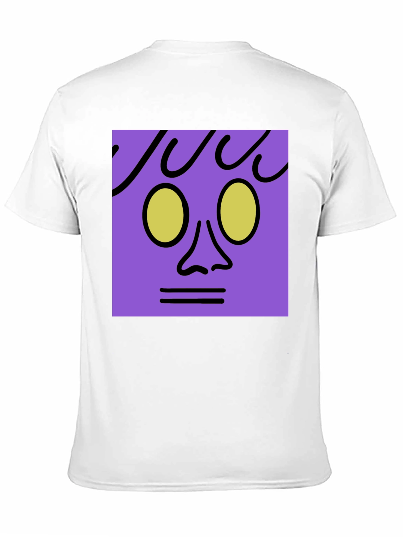 Abstract Face Graphic Tee - Black
