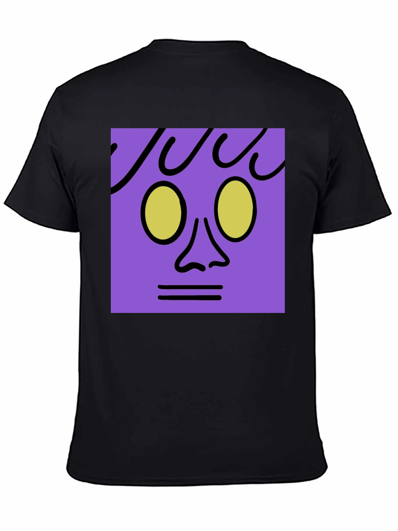 Abstract Face Graphic Tee - Black