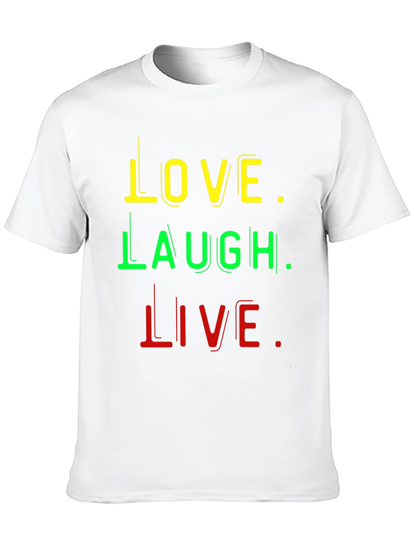 Love Laugh Live Graphic Tee - Rastafarian Inspired