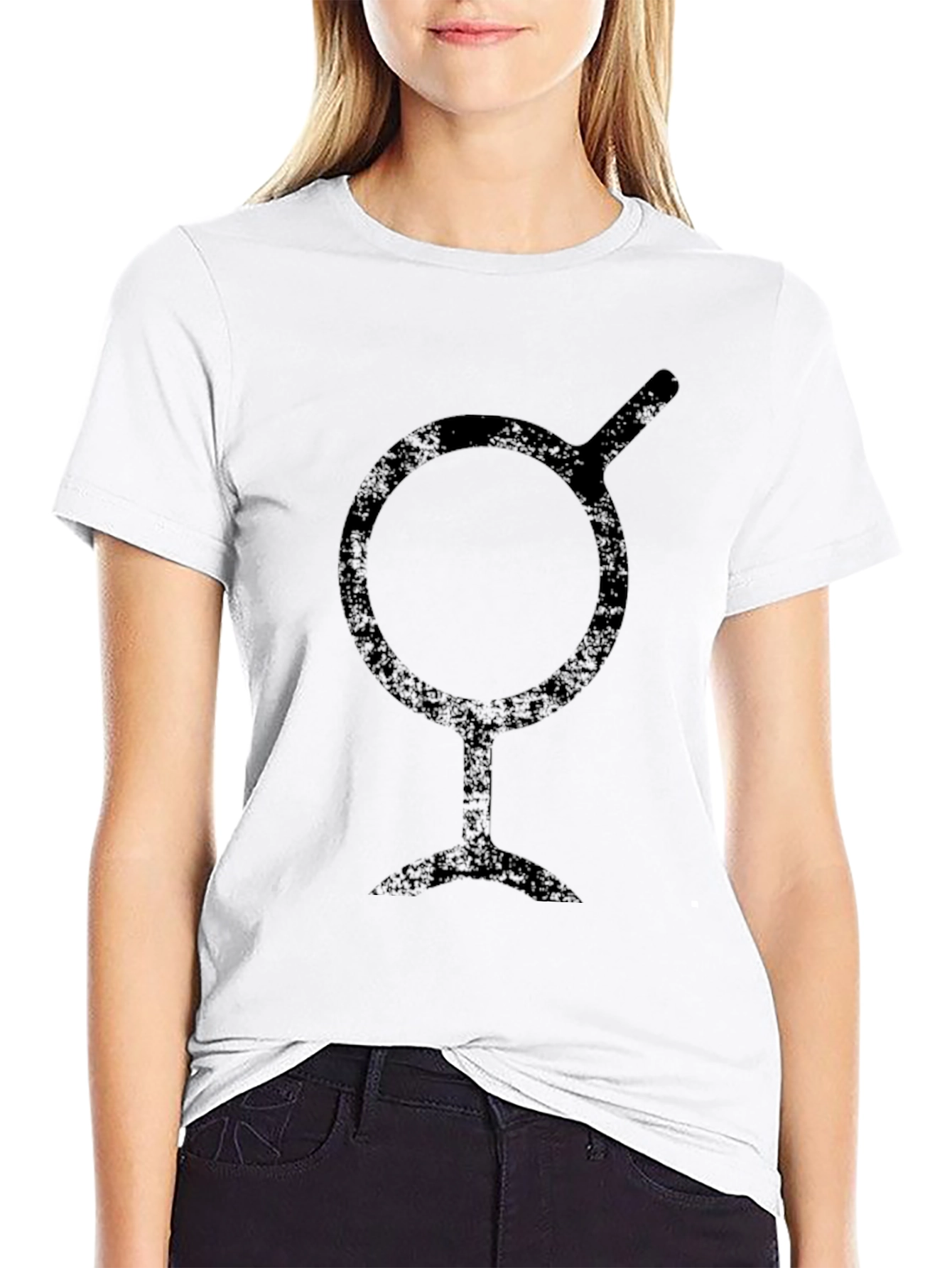 Abstract Symbol Black Graphic Tee