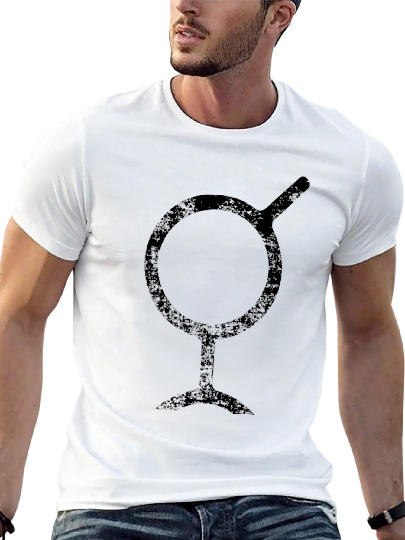 Abstract Symbol Black Graphic Tee
