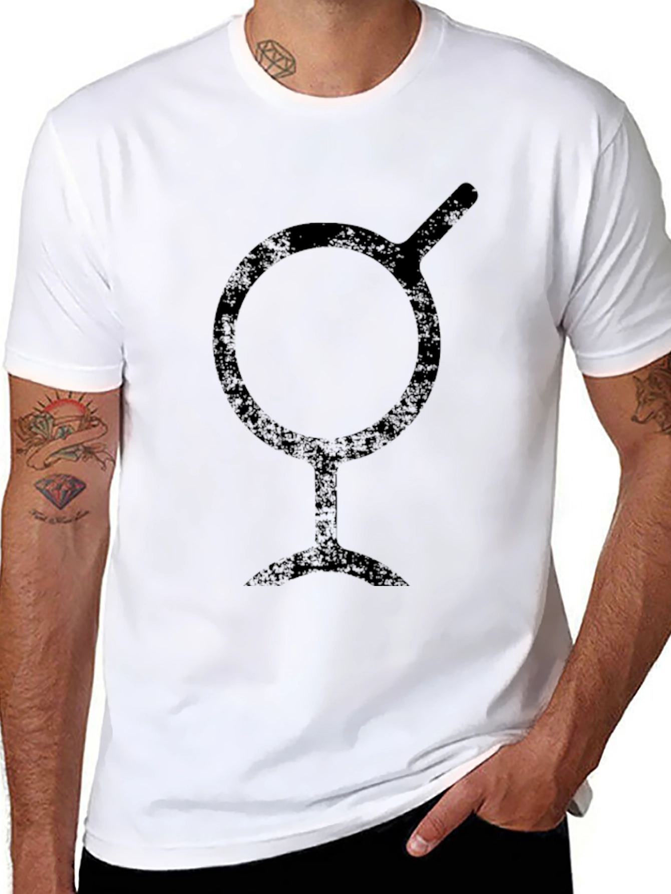 Abstract Symbol Black Graphic Tee