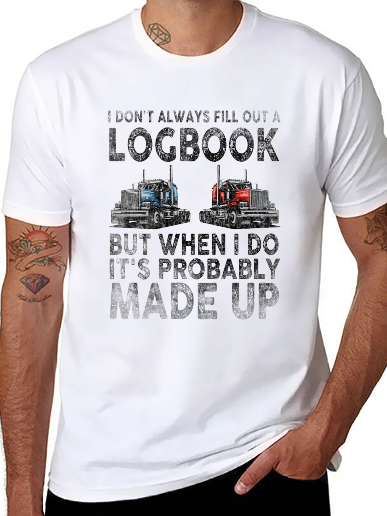 Funny Trucker Logbook T-Shirt