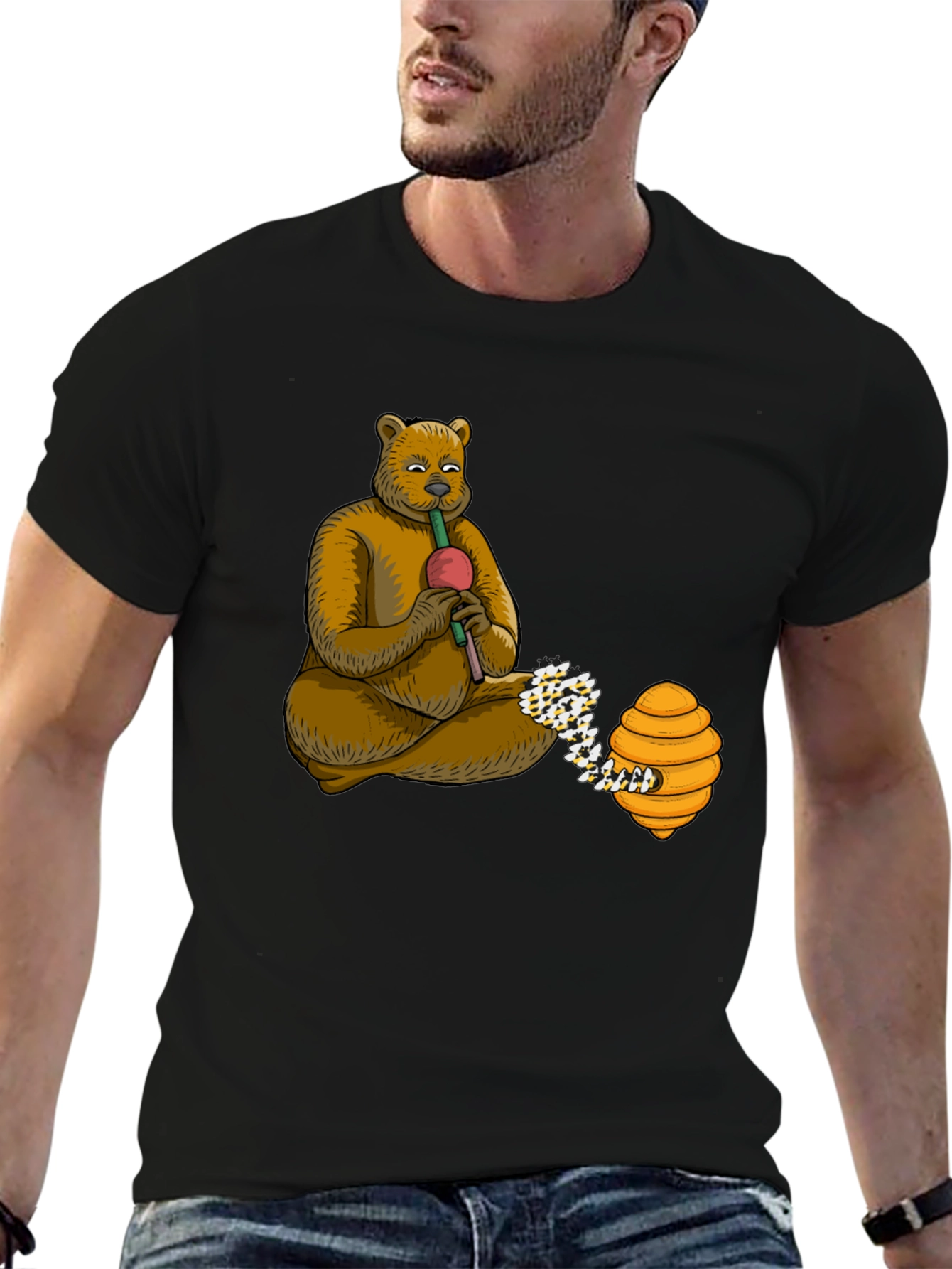 Bear Playing Flute T-Shirt