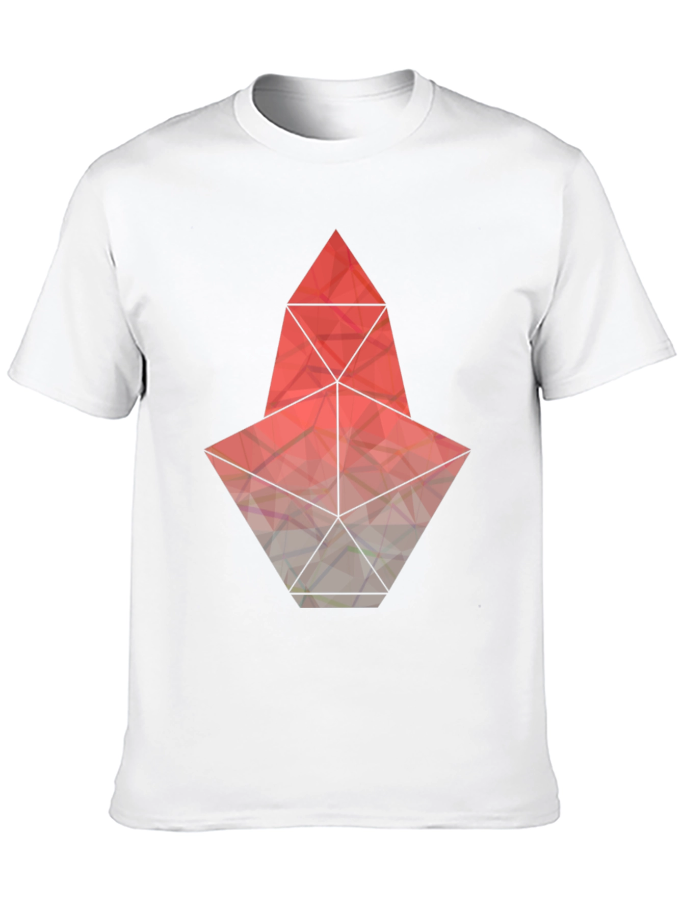 Geometric Graphic Tee - Modern Mens T-Shirt