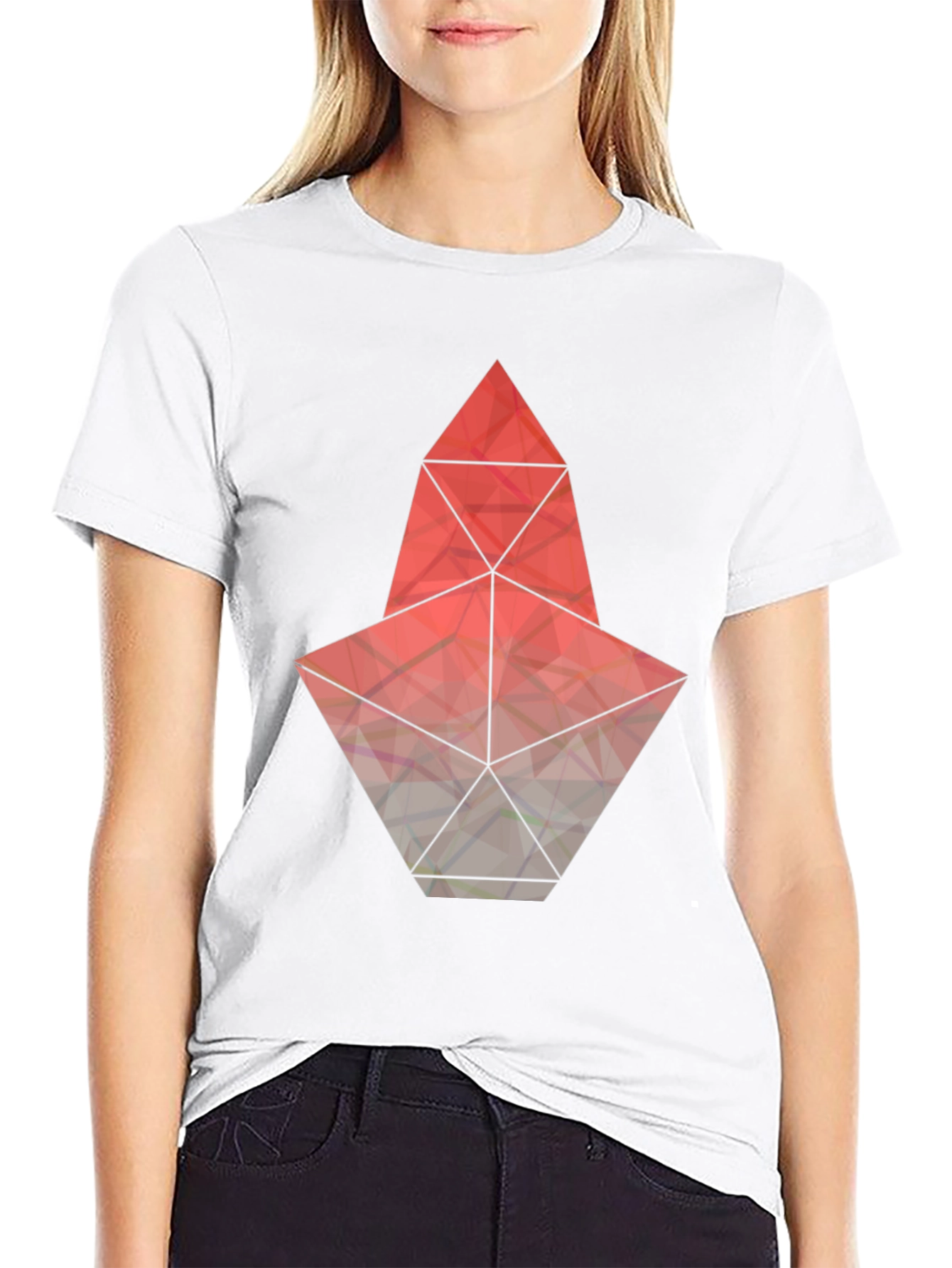 Geometric Graphic Tee - Modern Mens T-Shirt