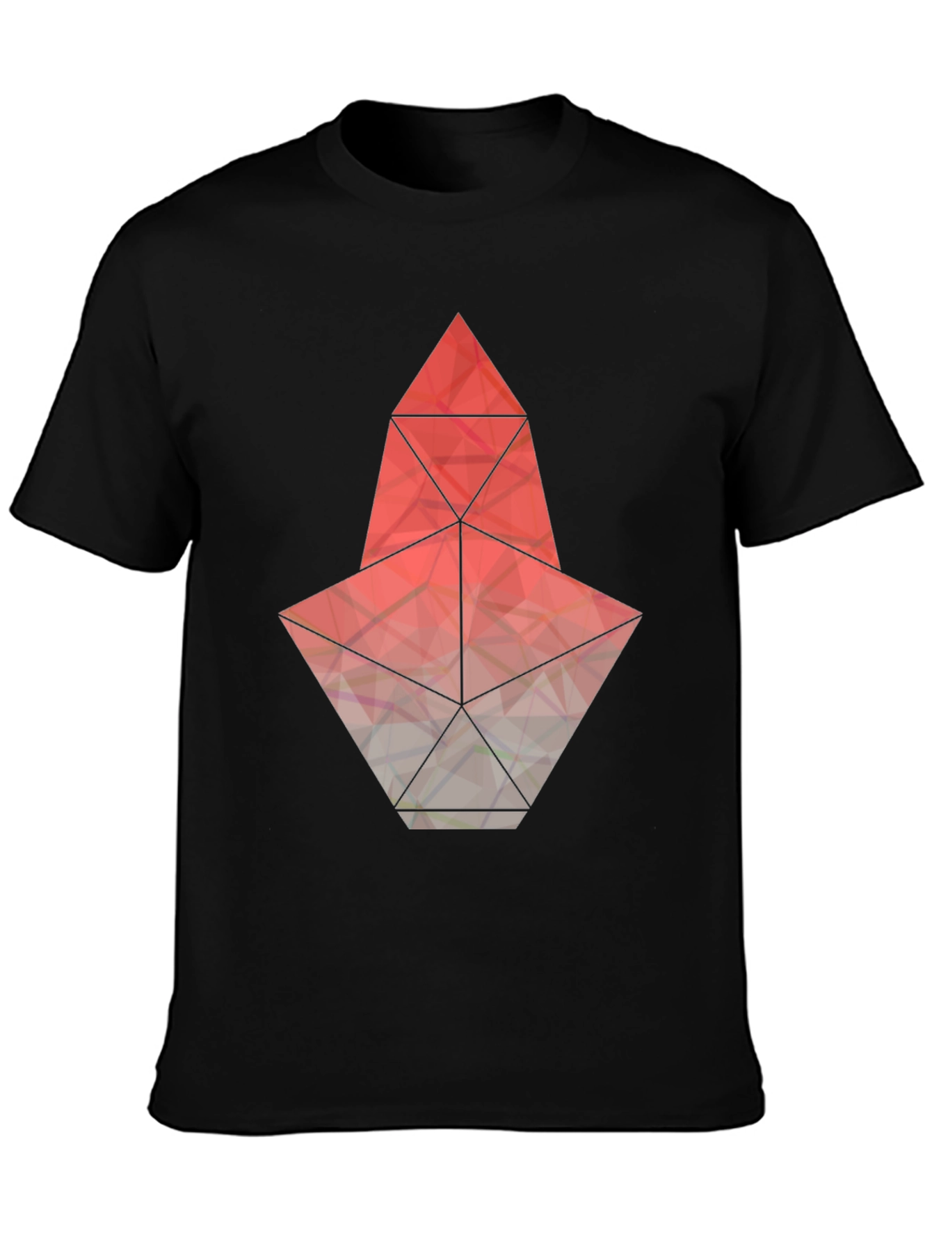 Geometric Graphic Tee - Modern Mens T-Shirt