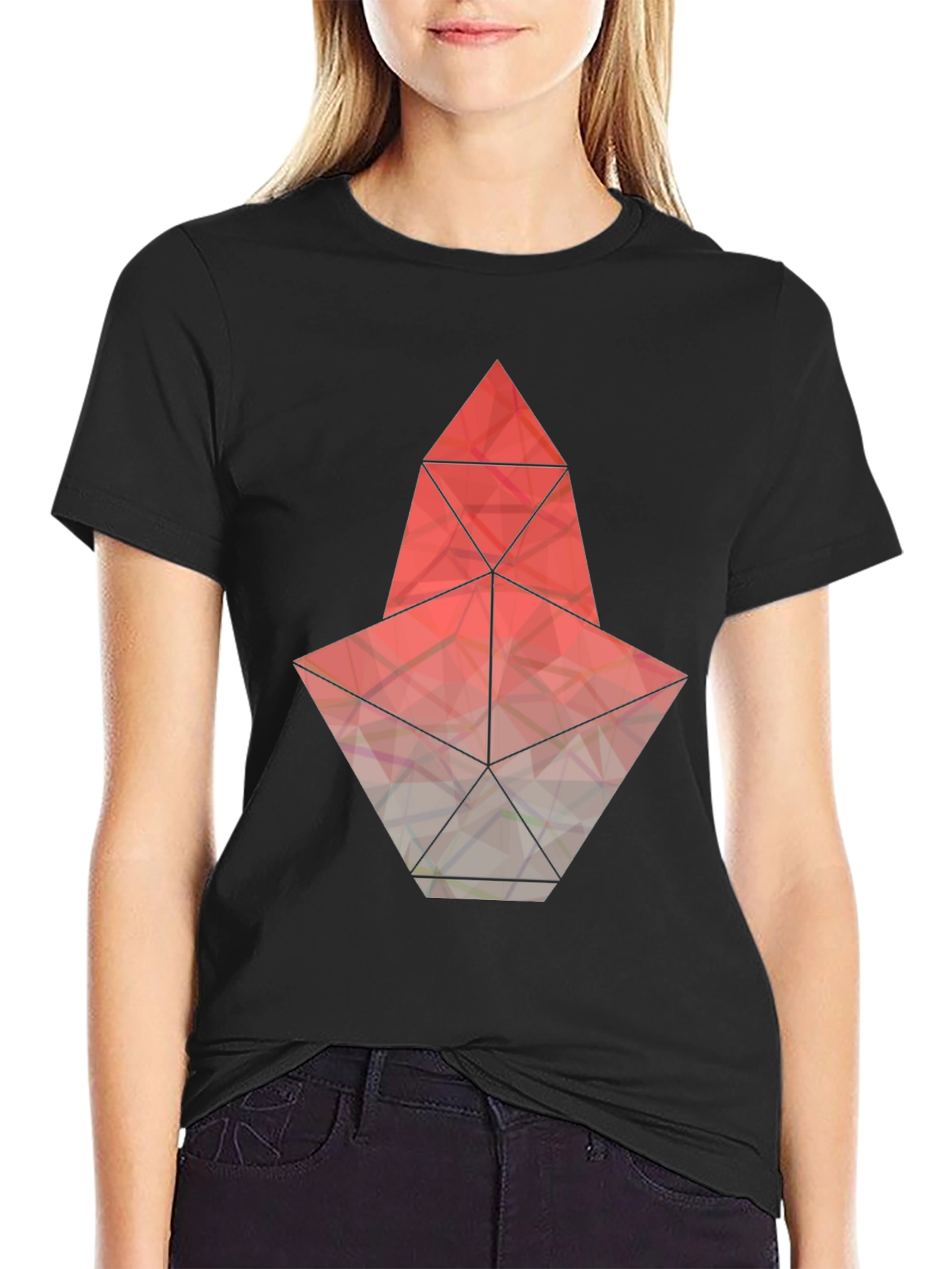 Geometric Graphic Tee - Modern Mens T-Shirt
