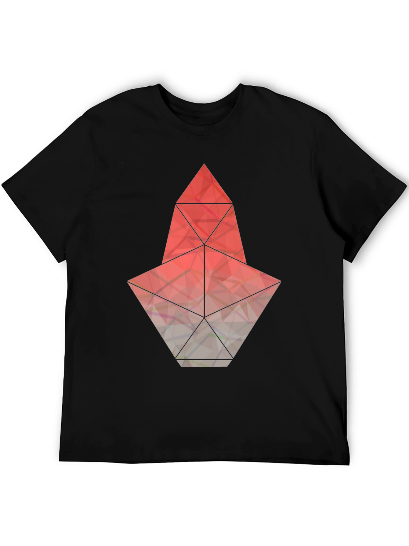 Geometric Graphic Tee - Modern Mens T-Shirt