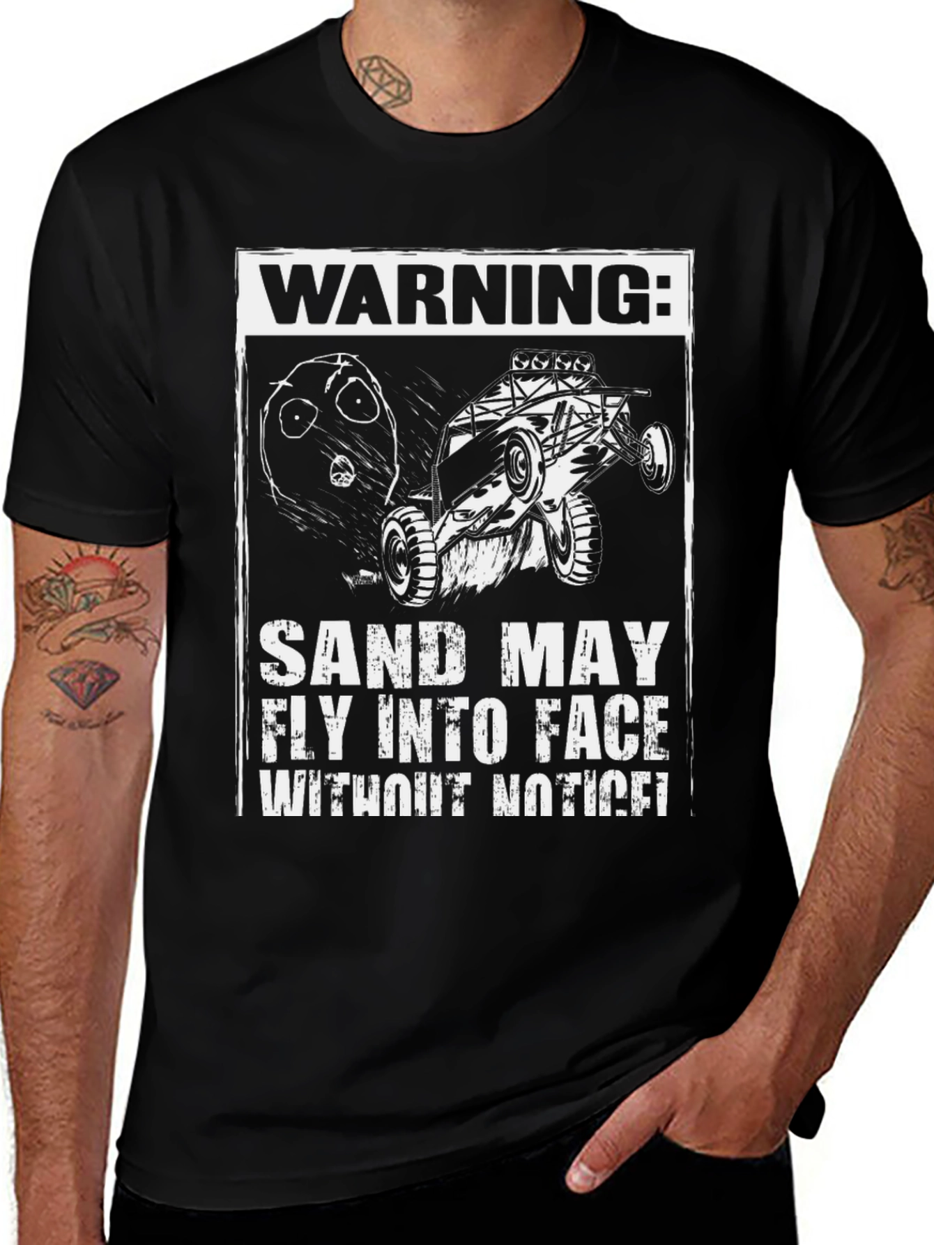 Warning: Sand May Fly Funny Off-Road T-Shirt