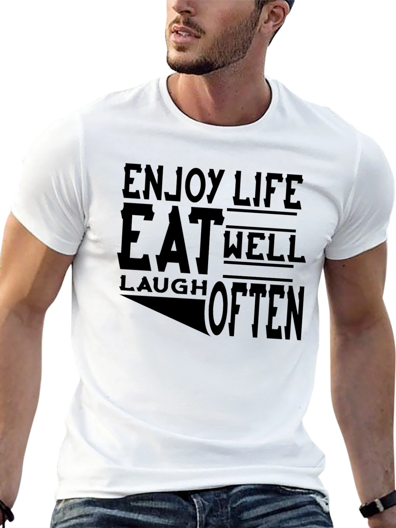 Enjoy Life Graphic Tee - Eat Well Laugh Often