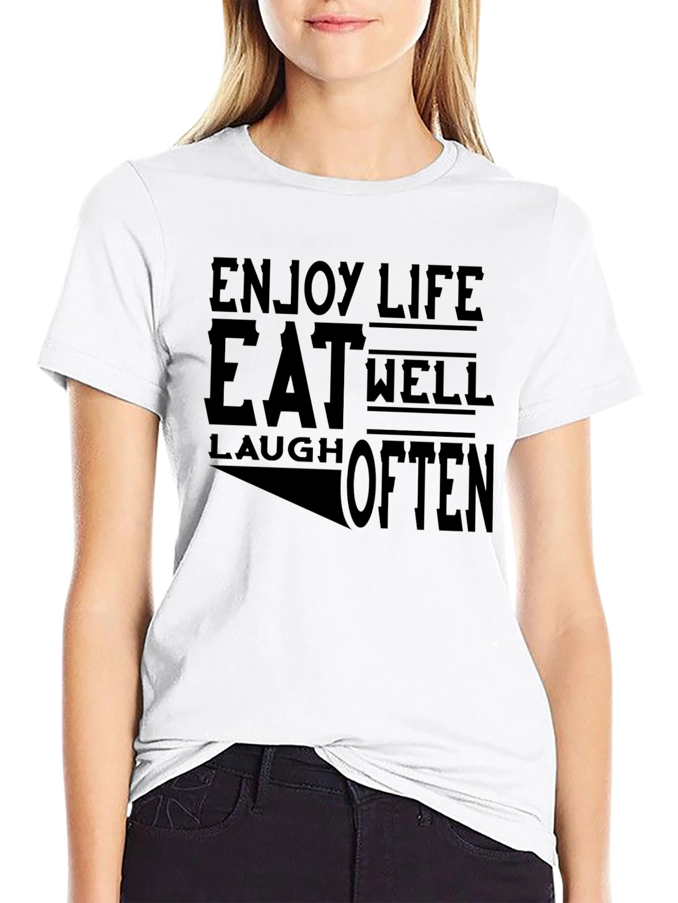Enjoy Life Graphic Tee - Eat Well Laugh Often