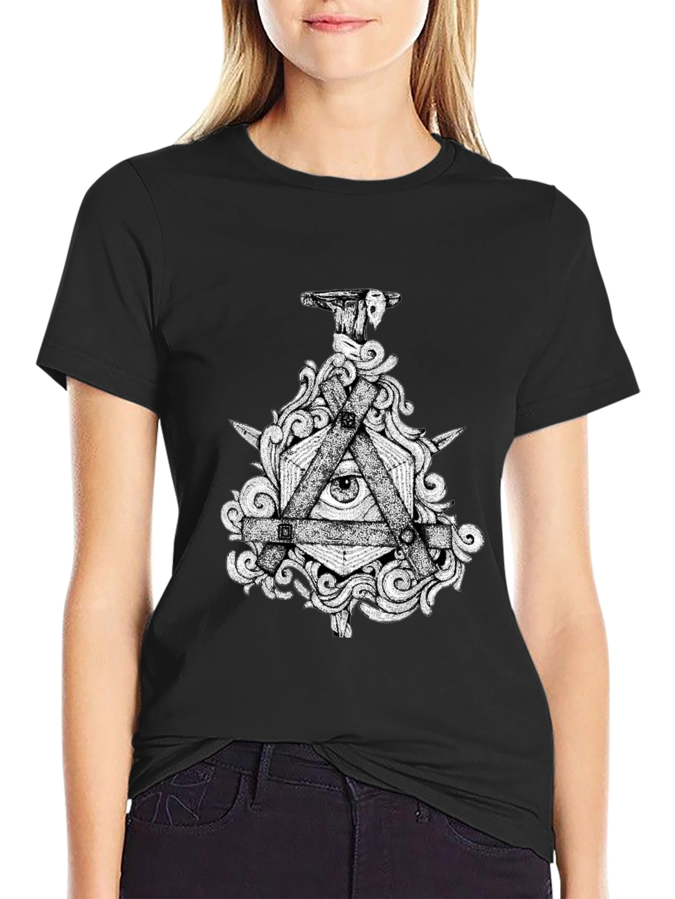 All Seeing Eye Graphic Tee - Mens Black T-Shirt