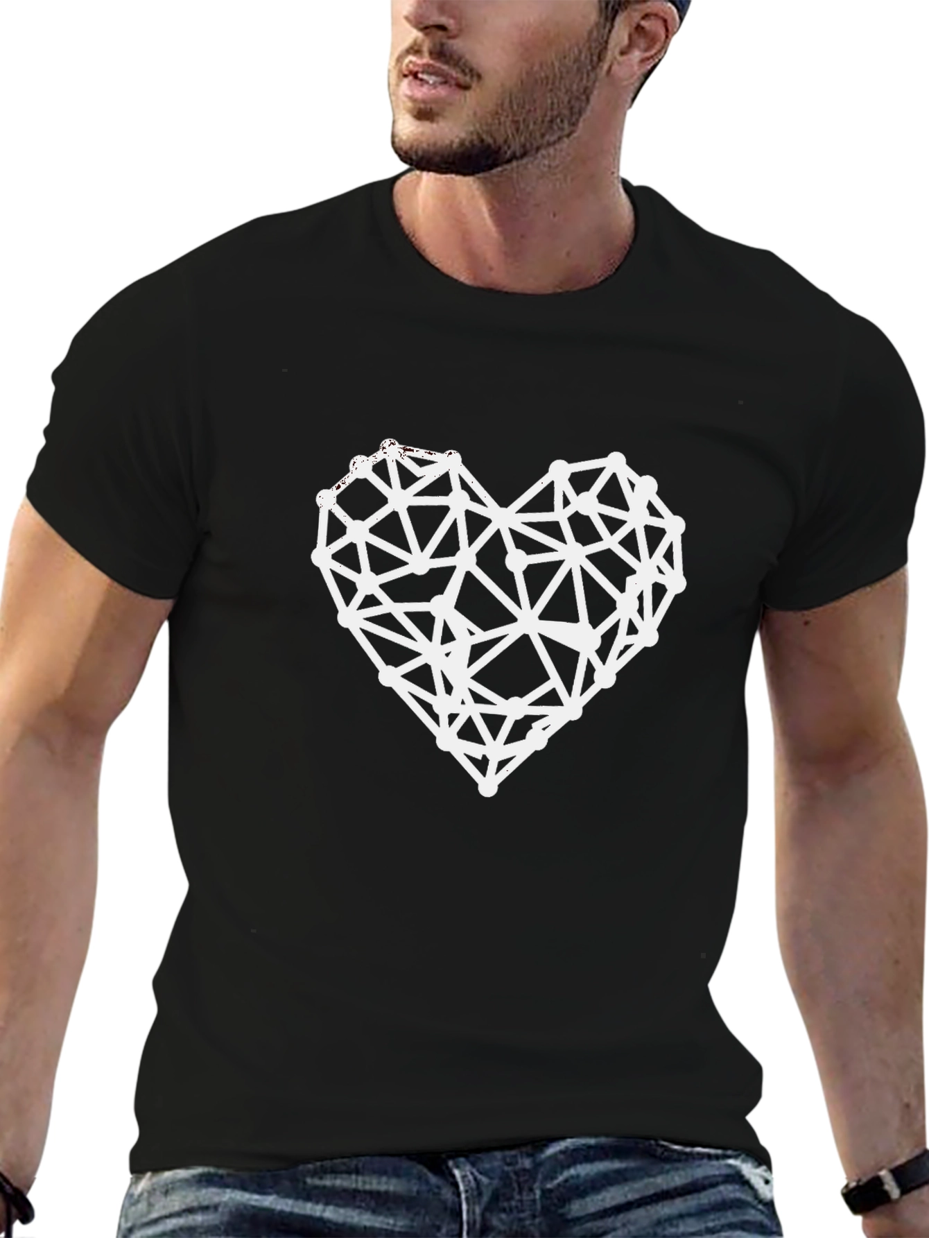 Geometric Heart T-Shirt - Modern Love Tee