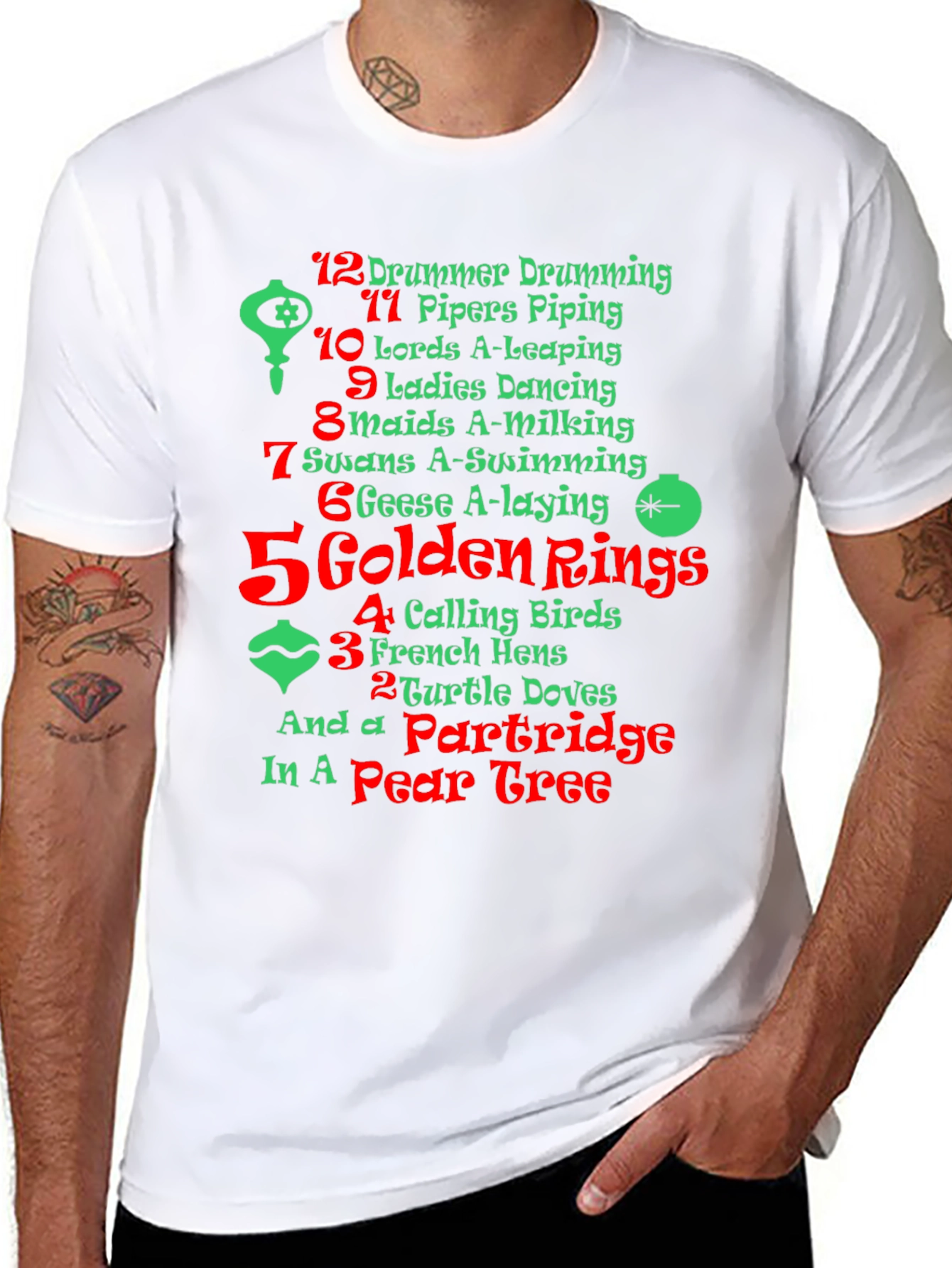 12 Days of Christmas Holiday T-Shirt