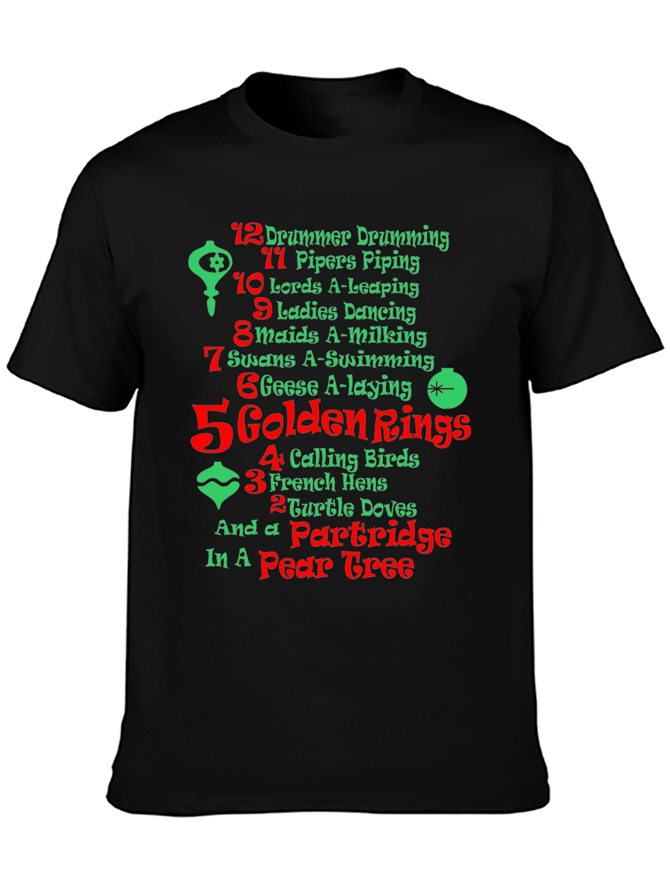 12 Days of Christmas Holiday T-Shirt