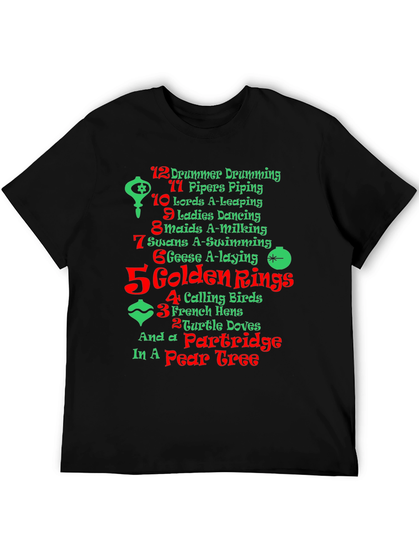 12 Days of Christmas Holiday T-Shirt