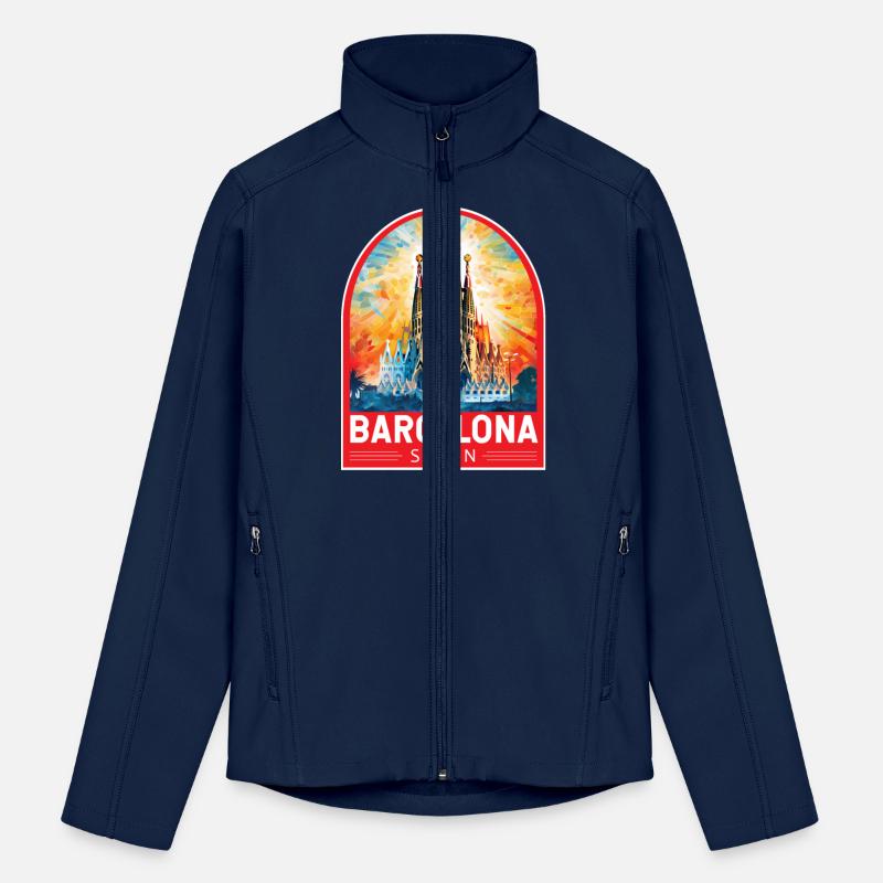 Barcelona Spain Travel Art Emblem